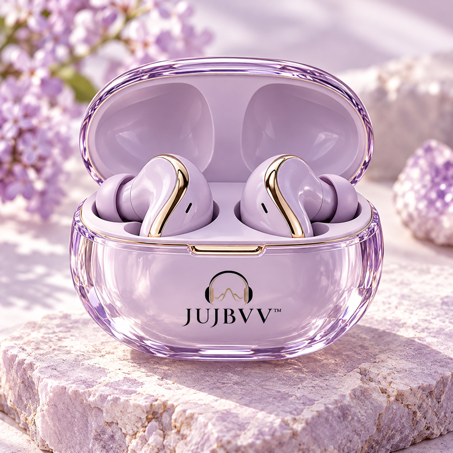 JUJBVV™ Lilac Drop Earbuds